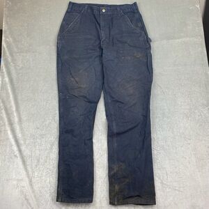 Carhartt B11 MDT Work Pants Navy Blue Carpenter Pants Men’s 34x34